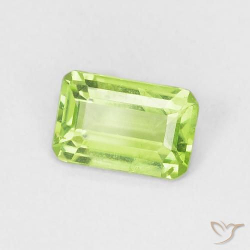 Peridoto verde vivo Natural 0.54ct, Corte Octógono / Esmeralda, VS
