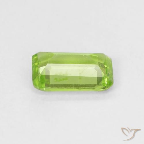 Peridoto verde vivo Natural 0.54ct, Corte Octógono / Esmeralda, VS