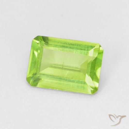 Peridoto Verde médio Natural 0.82ct, Corte Octógono / Esmeralda, VS