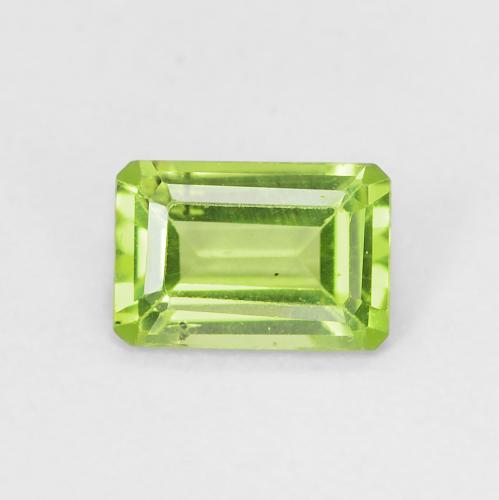 0.58ct Natural verde vivo Peridoto, Corte Esmeralda, VS