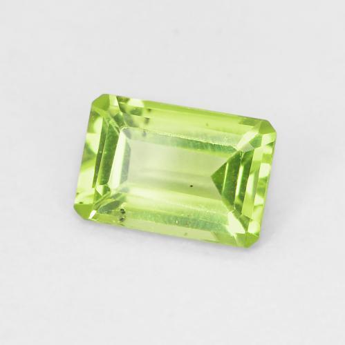 Peridoto verde vivo Natural 0.58ct, Corte Octógono / Esmeralda, VS