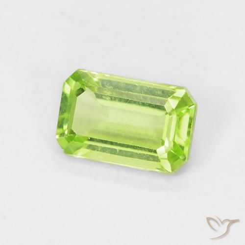 Peridoto Verde amarelado Natural 0.51ct, Corte Octógono / Esmeralda, VVS