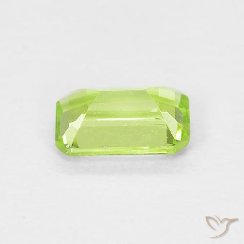 Peridoto Verde amarelado Natural 0.51ct, Corte Octógono / Esmeralda, VVS