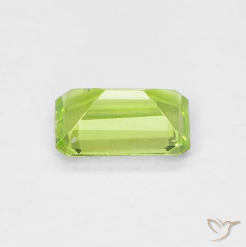 Peridoto Verde amarelado Natural 0.57ct, Corte Octógono / Esmeralda, VS