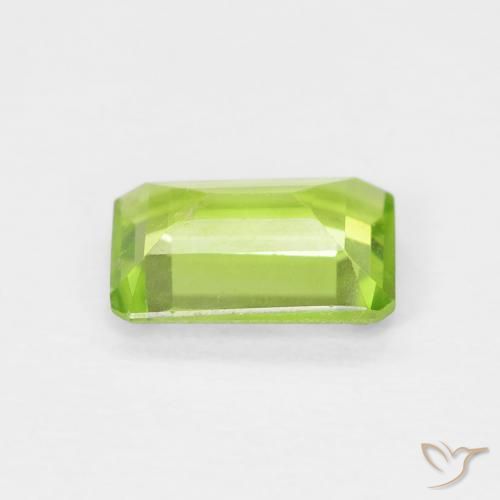 Peridoto Verde amarelado Natural 0.99ct, Corte Octógono / Esmeralda, VS