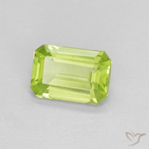 Peridoto Verde claro Natural 0.55ct, Corte Octógono / Esmeralda, VS