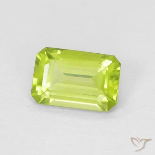 Peridoto Verde claro Natural 0.58ct, Corte Octógono / Esmeralda, VS