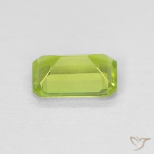 Peridoto Verde claro Natural 0.58ct, Corte Octógono / Esmeralda, VS