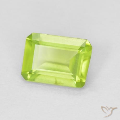 Peridoto Verde claro Natural 0.90ct, Corte Octógono / Esmeralda, VS