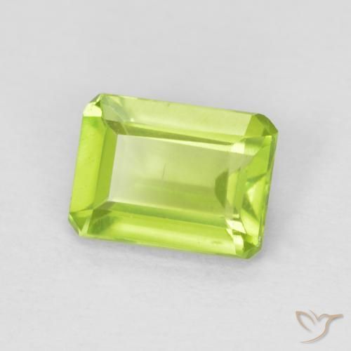Peridoto Verde claro Natural 1.04ct, Corte Octógono / Esmeralda, VVS-VS