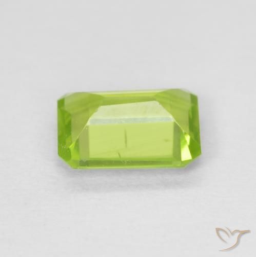 Peridoto Verde claro Natural 1.04ct, Corte Octógono / Esmeralda, VVS-VS