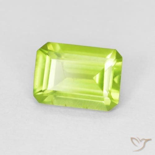 Peridoto Verde claro Natural 0.99ct, Corte Octógono / Esmeralda, VS