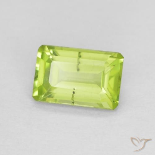 Peridoto Verde claro Natural 0.59ct, Corte Octógono / Esmeralda, VS-SI