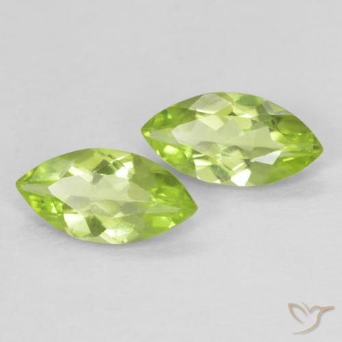 Pedras preciosas de Peridoto verde vivo natural de 0.70 ct, Marquesa, VS