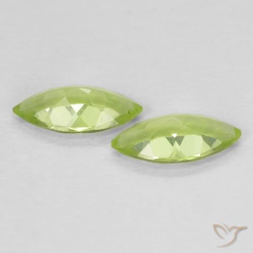 Pedras preciosas de Peridoto verde vivo natural de 0.70 ct, Marquesa, VS