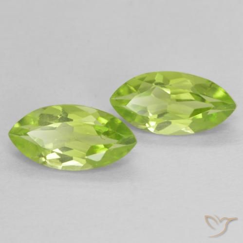 1.24ctw Natural Verde amarelado Peridoto, Marquesa, VVS-VS