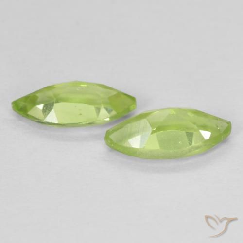 Pedras preciosas de Peridoto Luz verde natural de 1.11 ct, Marquesa, VVS-VS