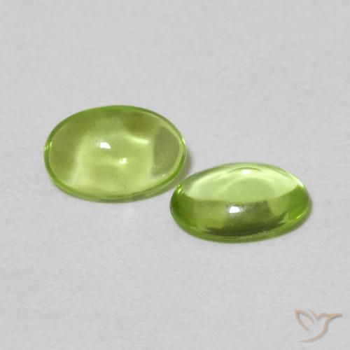Pedras preciosas de Peridoto Verde médio natural de 0.83 ct, oval, Transparente