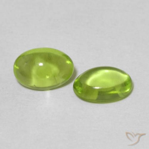 Pedras preciosas de Peridoto Verde médio natural de 0.98 ct, oval, Transparente