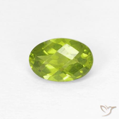 0.62ct Natural verde vivo Peridoto, oval, VS