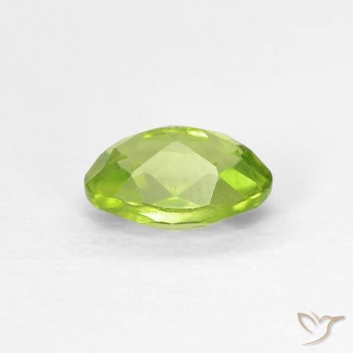 Peridoto Verde Vivo Claro Natural 0.62ct, oval, VVS-VS