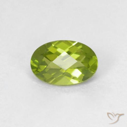 0.55ct Natural verde vivo Peridoto, oval, VVS-VS