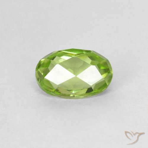 0.63ct Natural Verde médio Peridoto, oval, VVS-VS
