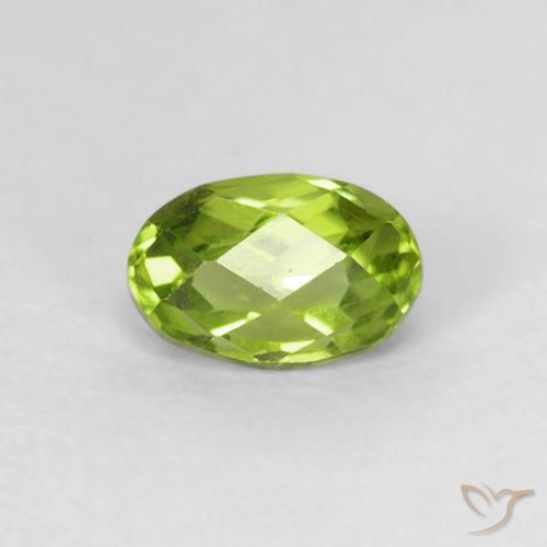 0.70ct Natural verde vivo Peridoto, oval, VVS-VS