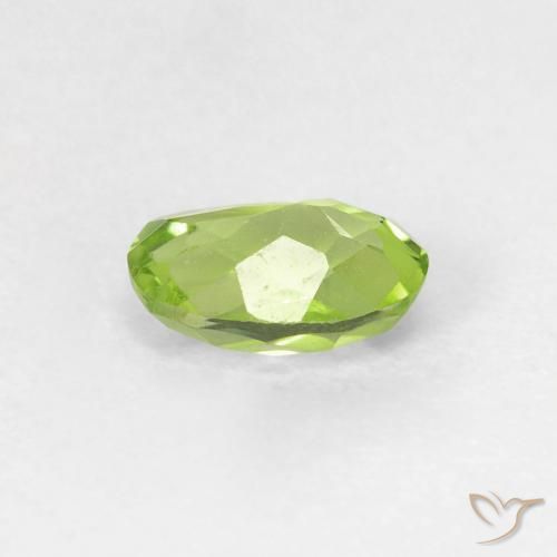 Peridoto Verde Vivo Claro Natural 0.58ct, oval, VVS-VS