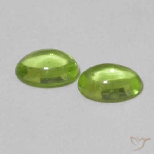 Pedras preciosas de Peridoto Verde amarelado natural de 1.14 ct, oval, Transparente