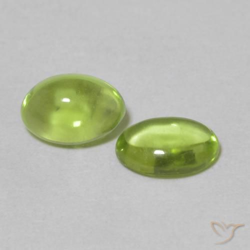 Pedras preciosas de Peridoto Verde médio natural de 1.08 ct, oval, Transparente