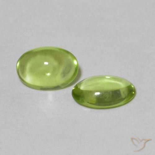 Pedras preciosas de Peridoto Verde amarelado natural de 0.82 ct, oval, Transparente