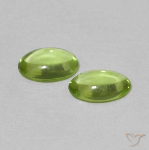 Pedras preciosas de Peridoto Verde amarelado natural de 0.82 ct, oval, Transparente