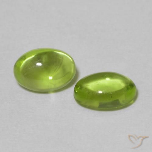 Pedras preciosas de Peridoto Verde amarelado natural de 1.21 ct, oval, Transparente