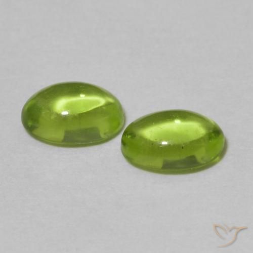 Pedras preciosas de Peridoto Verde amarelado natural de 1.21 ct, oval, Transparente