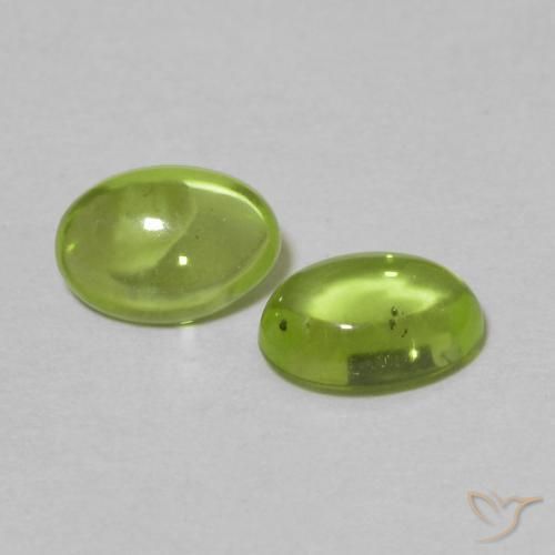 Pedras preciosas de Peridoto Verde amarelado natural de 1.06 ct, oval, Transparente
