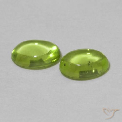 Pedras preciosas de Peridoto Verde amarelado natural de 1.06 ct, oval, Transparente