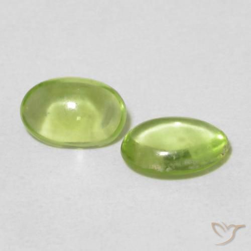 Pedras preciosas de Peridoto Verde médio natural de 0.84 ct, oval, Transparente