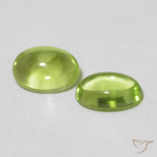 Pedras preciosas de Peridoto Verde amarelado natural de 1.01 ct, oval, Transparente
