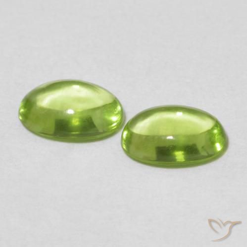 Pedras preciosas de Peridoto Verde amarelado natural de 1.01 ct, oval, Transparente