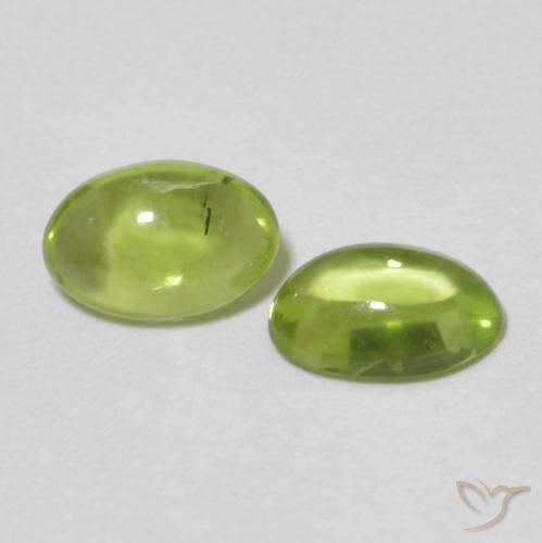 Pedras preciosas de Peridoto Verde amarelado natural de 0.98 ct, oval, Transparente