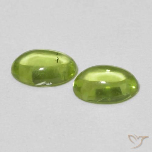 Pedras preciosas de Peridoto Verde amarelado natural de 0.98 ct, oval, Transparente