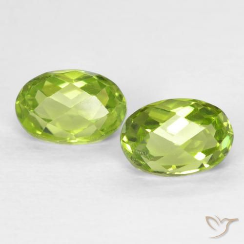 Pedras preciosas de Peridoto Verde amarelado natural de 1.32 ct, oval, VVS-VS