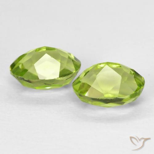 Pedras preciosas de Peridoto Verde amarelado natural de 1.32 ct, oval, VVS-VS
