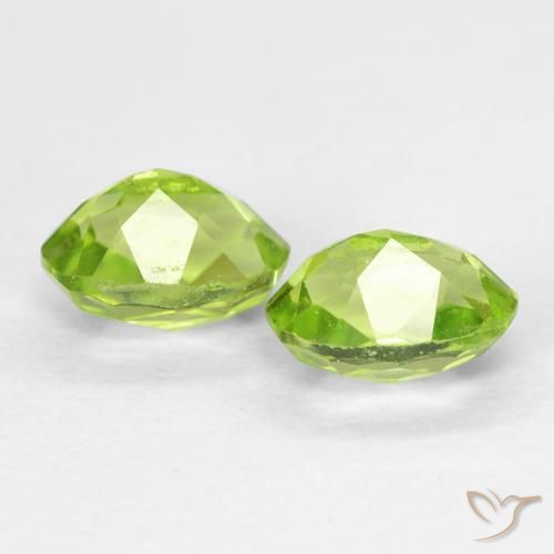 Pedras preciosas de Peridoto Verde médio natural de 1.36 ct, oval, VS