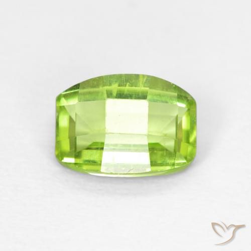 Peridoto verde vivo Natural 1.05ct, Almofada, VS
