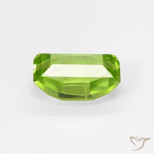 Peridoto verde vivo Natural 1.05ct, Almofada, VS