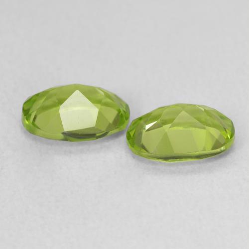 Pedras preciosas de peridoto verde natural de 1,88 ct, corte oval, VS