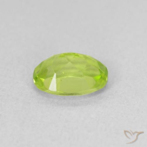 Peridoto Verde amarelado Natural 0.96ct, oval, VVS-VS