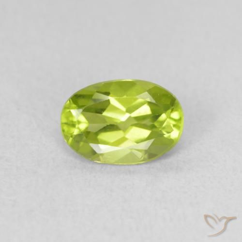 0.83ct Natural Verde amarelado vivo Peridoto, oval, VVS-VS